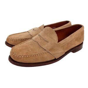 Rancourt & Co. Men's Tan Brown Suede Leather Penny Loafers Dress Shoes Size 9.5